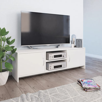 TV Cabinet White 120x30x37.5 cm Engineered Wood