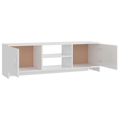 TV Cabinet High Gloss White 120x30x37.5 cm Engineered Wood