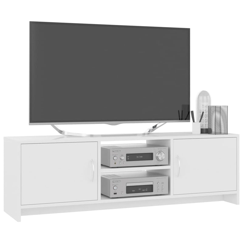 TV Cabinet High Gloss White 120x30x37.5 cm Engineered Wood