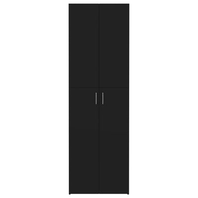 Office Cabinet Black 60x32x190 cm Engineered Wood