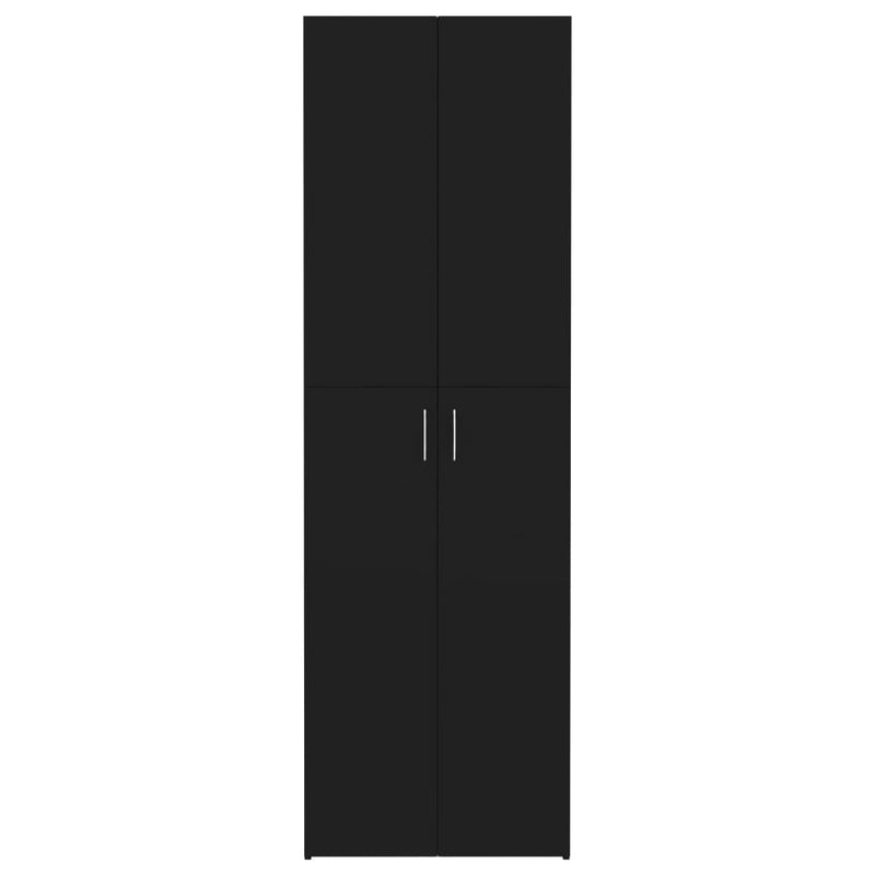 Office Cabinet Black 60x32x190 cm Engineered Wood