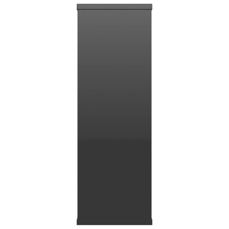 Wall Shelves High Gloss Black 104x20x58.5 cm Engineered Wood