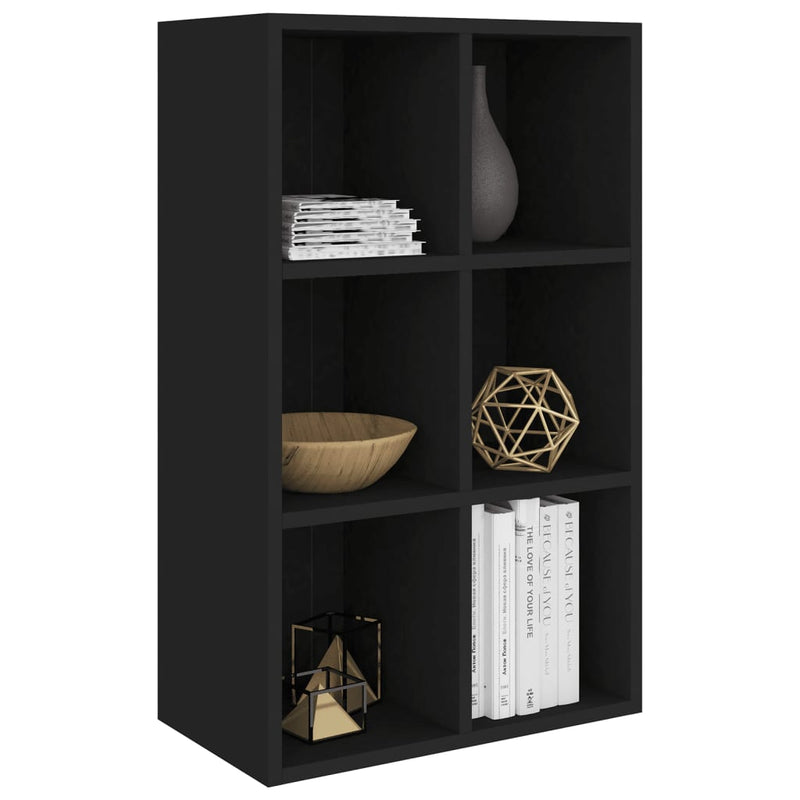 Book Cabinet/Sideboard Black 66x30x98 cm Engineered Wood