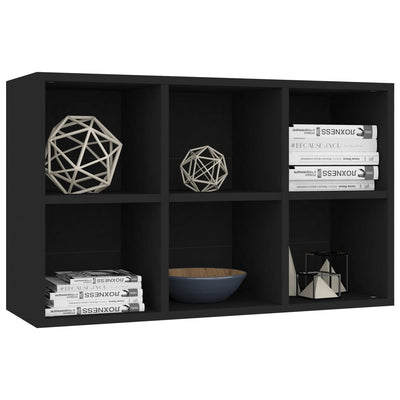 Book Cabinet/Sideboard Black 66x30x98 cm Engineered Wood