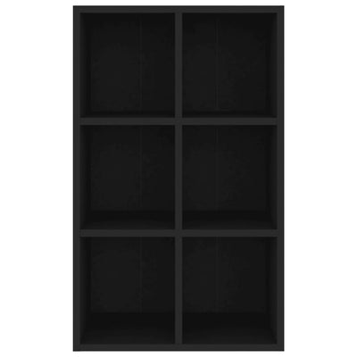 Book Cabinet/Sideboard Black 66x30x98 cm Engineered Wood