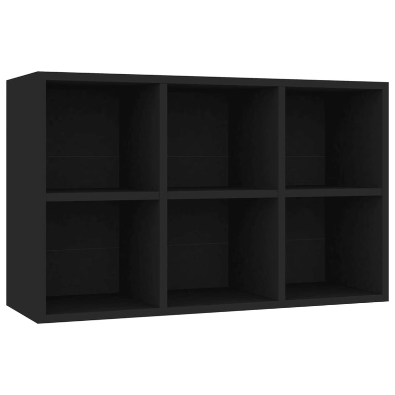 Book Cabinet/Sideboard Black 66x30x98 cm Engineered Wood