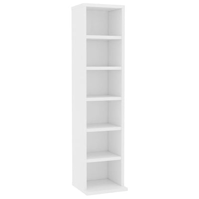 CD Cabinet White 21x20x88 cm Engineered Wood