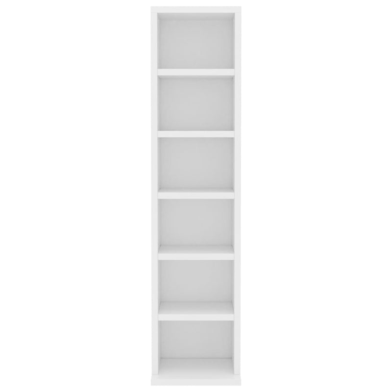 CD Cabinet White 21x20x88 cm Engineered Wood