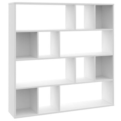 Room Divider/Book Cabinet White 110x24x110 cm Engineered Wood