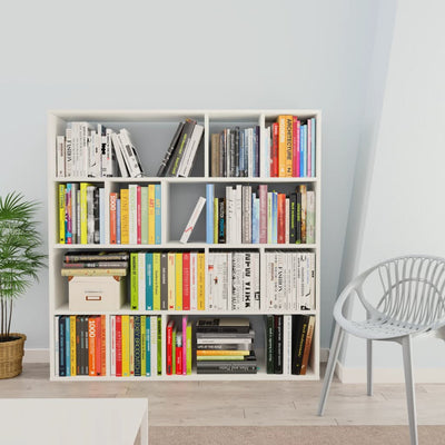 Room Divider/Book Cabinet White 110x24x110 cm Engineered Wood