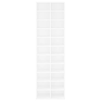 Shoe Cabinet White 54x34x183 cm Engineered Wood