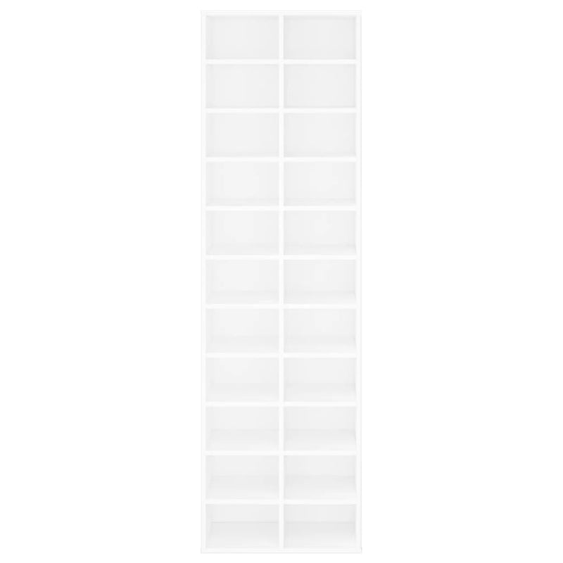 Shoe Cabinet White 54x34x183 cm Engineered Wood