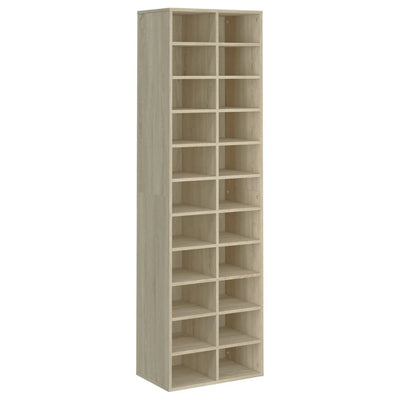 Shoe Cabinet Sonoma Oak 54x34x183 cm Engineered Wood