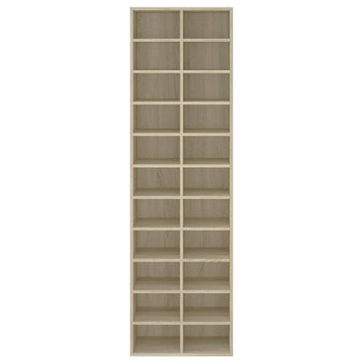 Shoe Cabinet Sonoma Oak 54x34x183 cm Engineered Wood