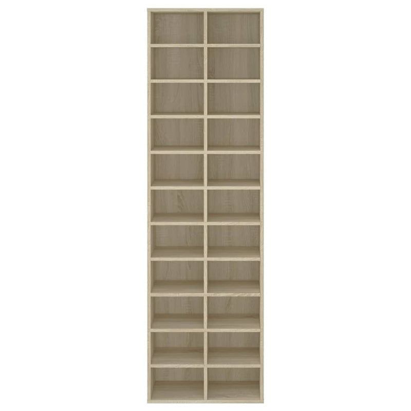 Shoe Cabinet Sonoma Oak 54x34x183 cm Engineered Wood