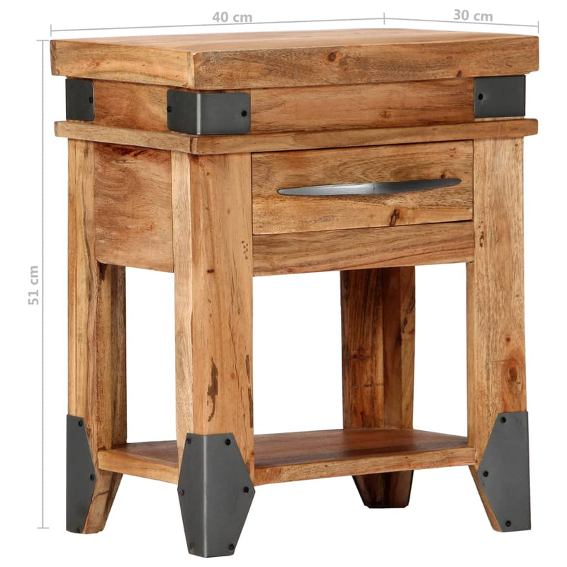 Bedside Cabinet 40x30x51 cm Solid Wood Acacia