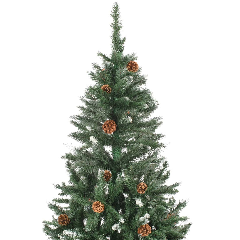 Artificial Christmas Tree with Pine Cones and White Glitter 150 cm