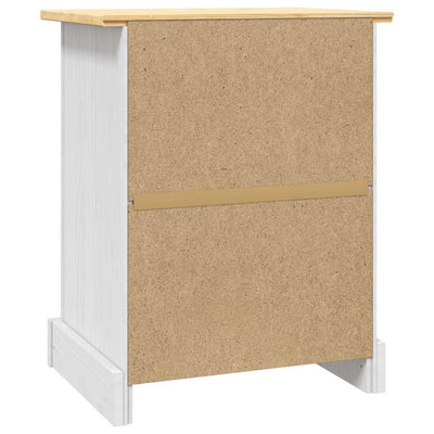 Bedside Cabinet Mexican Pine Corona Range White 53x39x67 cm