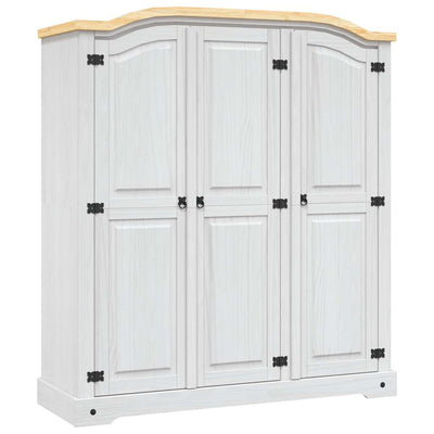 Wardrobe Mexican Pine Corona Range 3 Doors White