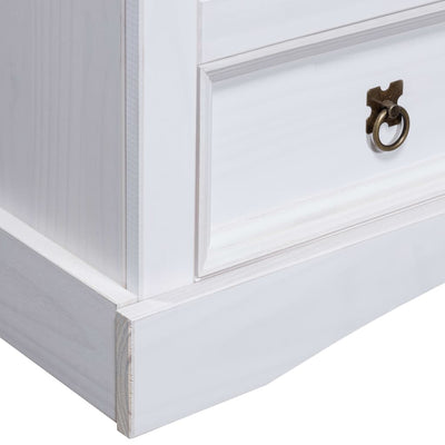 TV Cabinet Mexican Pine Corona Range White 91x43x56 cm