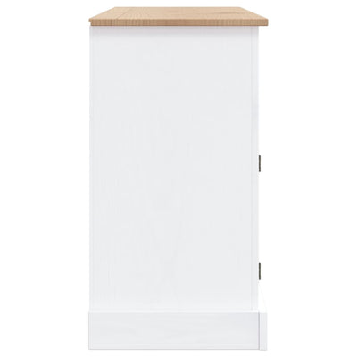 Sideboard Solid Mexican Pinewood Corona Range White 132x43x78 cm