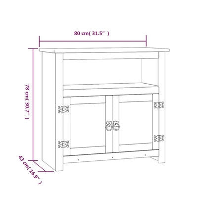 TV Cabinet Mexican Pine Corona Range White 80x43x78 cm