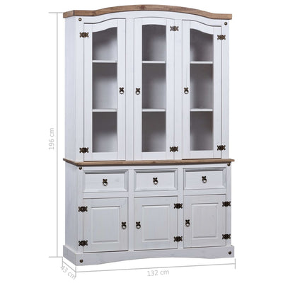 Buffet & Hutch Mexican Pine Corona Range White