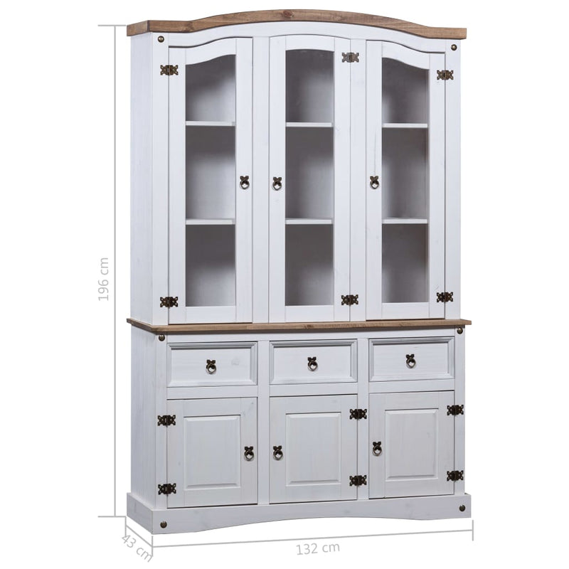 Buffet & Hutch Mexican Pine Corona Range White