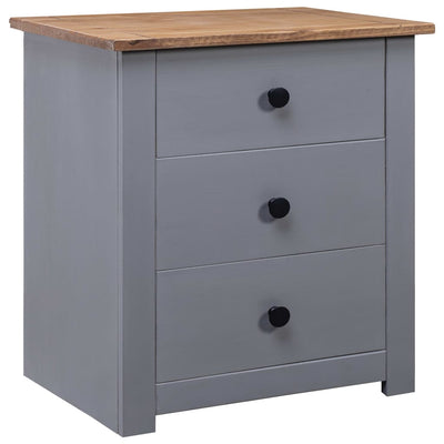 Bedside Cabinet Grey 46x40x57 cm Pinewood Panama Range