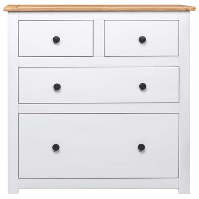 Sideboard White 80x40x83 cm Pinewood Panama Range