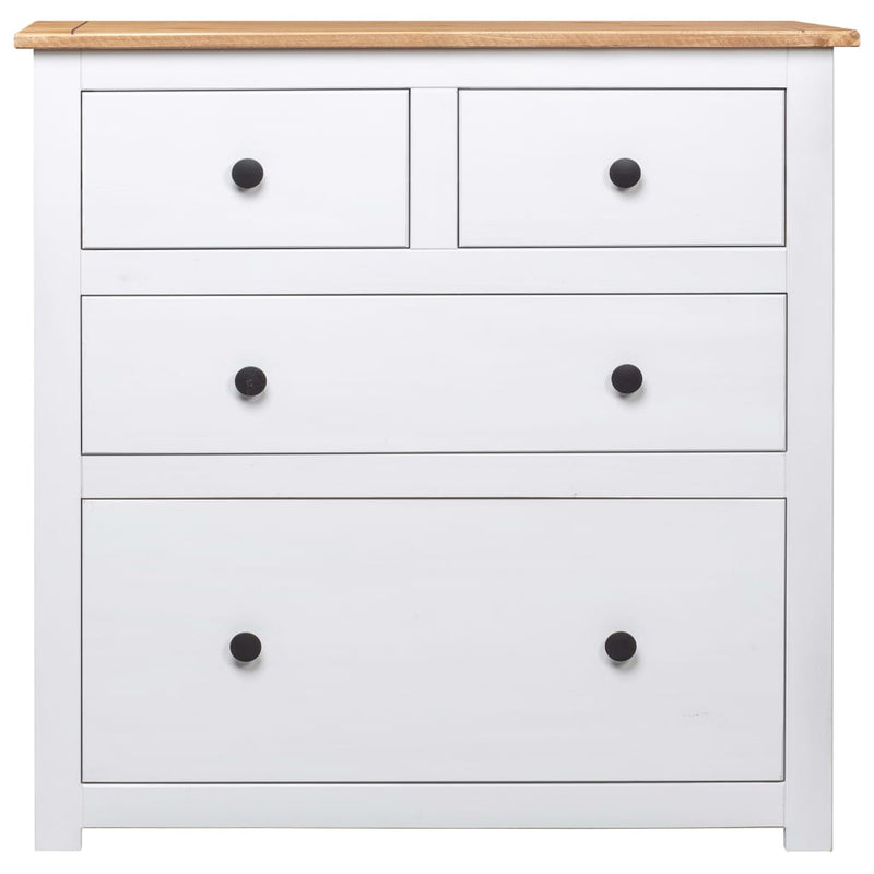 Sideboard White 80x40x83 cm Pinewood Panama Range