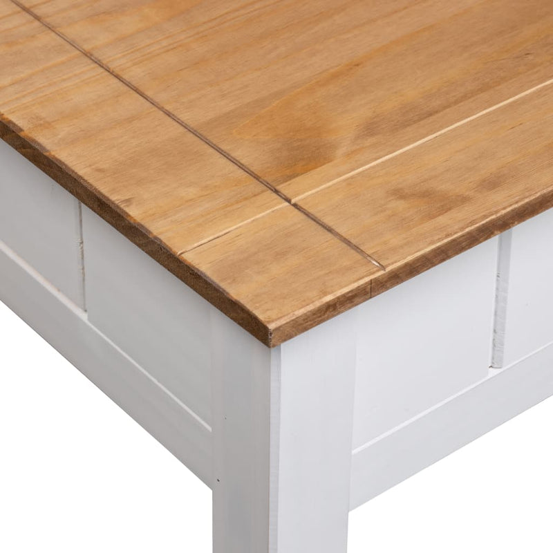 Coffee Table White 100x60x45 cm Solid Pine Wood Panama Range