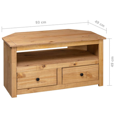 Corner TV Cabinet 93x49x49 cm Solid Pine Panama Range