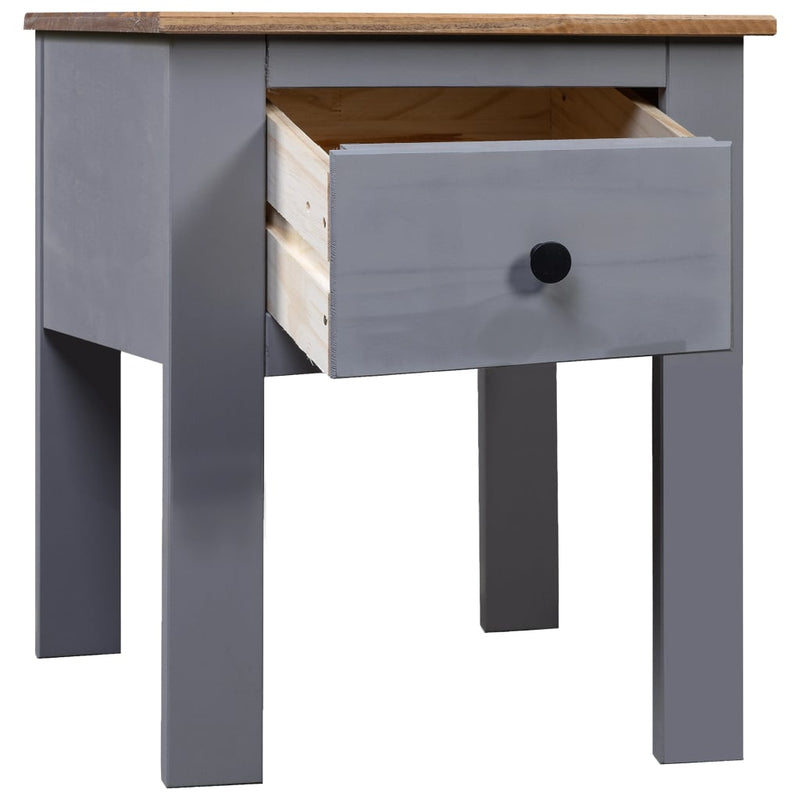 Bedside Cabinet Grey 46x40x57 cm Pine Panama Range