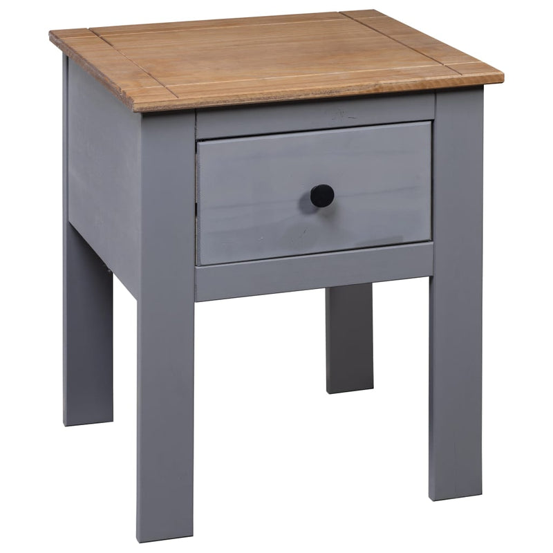 Bedside Cabinet Grey 46x40x57 cm Pine Panama Range