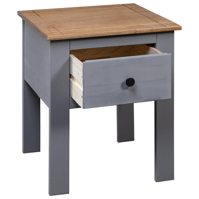 Bedside Cabinet Grey 46x40x57 cm Pine Panama Range