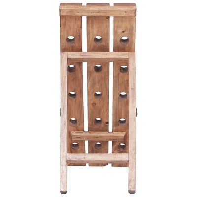 Wine Rack for 15 Bottles 26x50x70 cm Solid Mahogany Wood