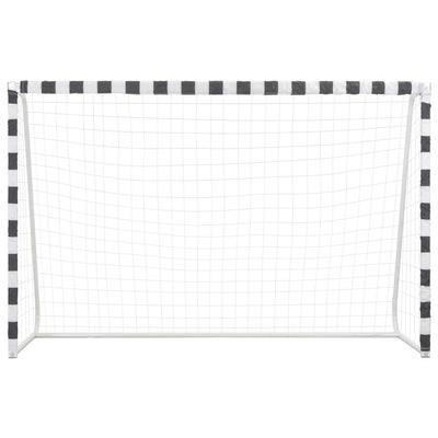 Soccer Goal 300x200x90 cm Metal Black and White