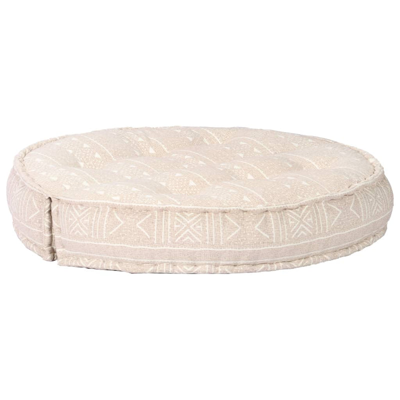 Pouffe 100x20 cm Beige Fabric