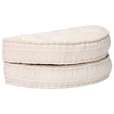 Pouffe 100x20 cm Beige Fabric