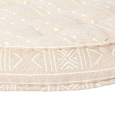 Pouffe 100x20 cm Beige Fabric