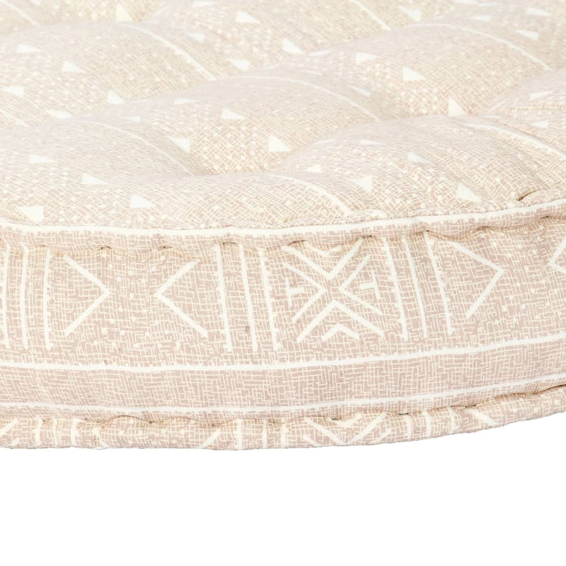 Pouffe 100x20 cm Beige Fabric