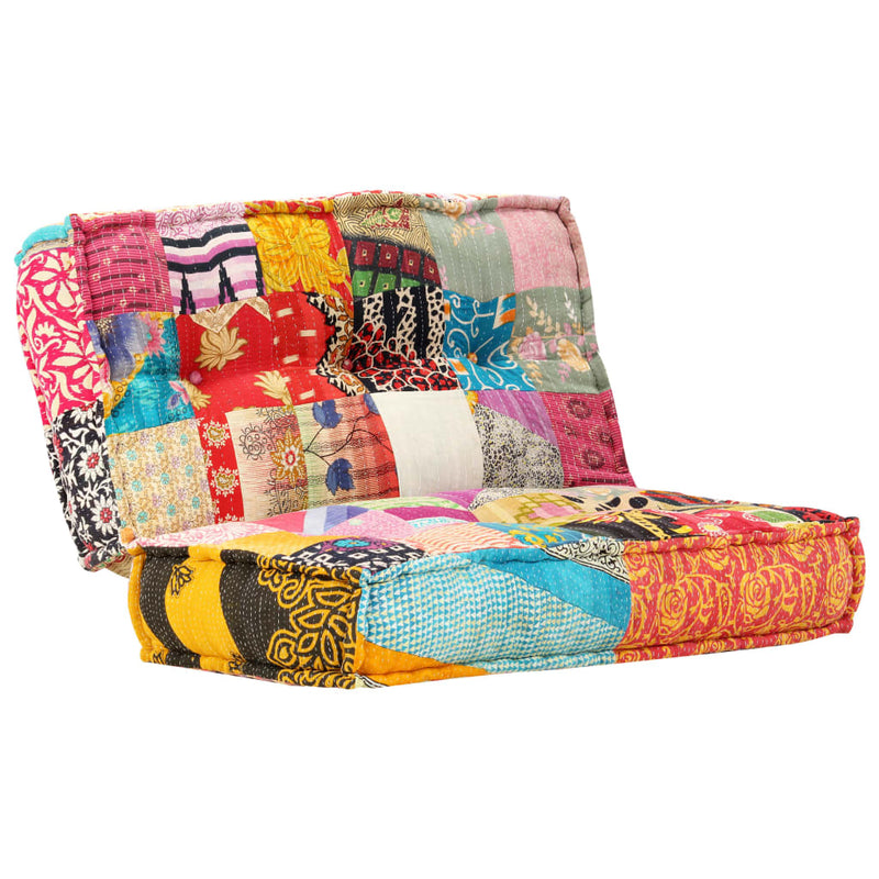 Pouffe 100x100x20 cm Patchwork Fabric