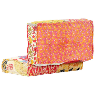 Pouffe 100x100x20 cm Patchwork Fabric