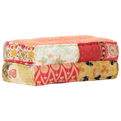 Pouffe 100x100x20 cm Patchwork Fabric