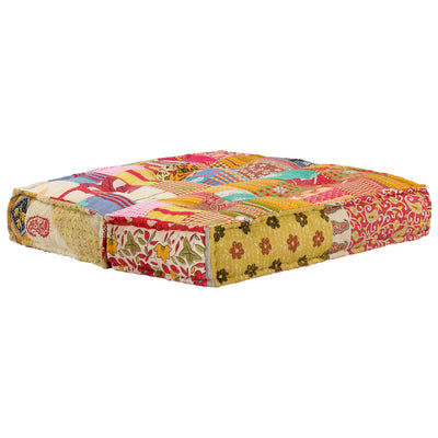 Pouffe 100x100x20 cm Patchwork Fabric