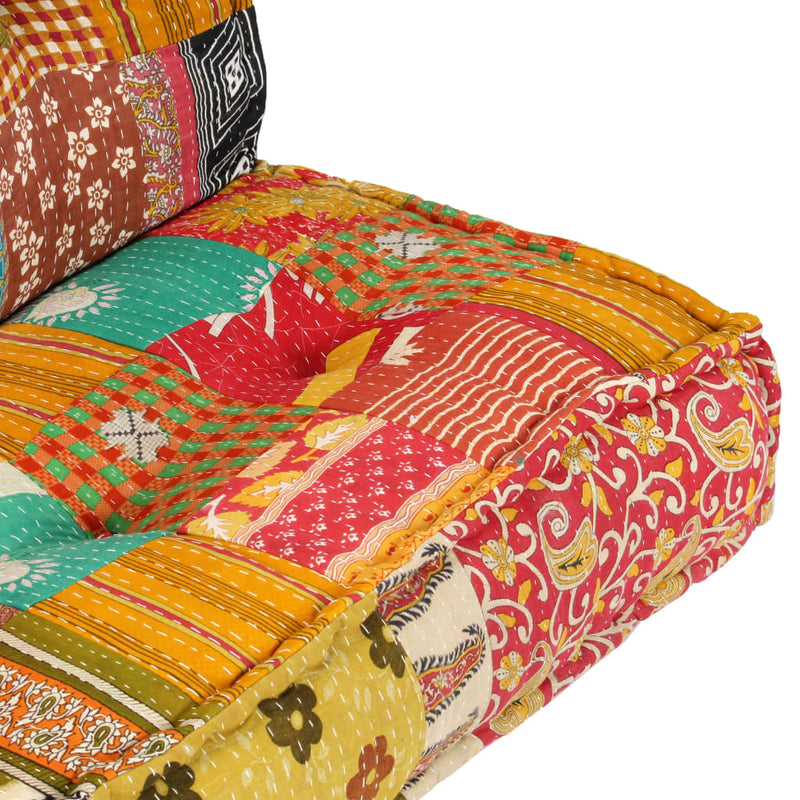 Pouffe 100x100x20 cm Patchwork Fabric