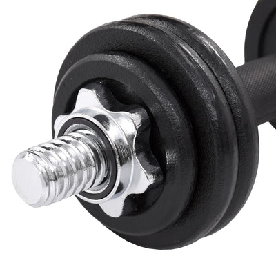 19 Piece Dumbbell Set 15 kg Cast Iron