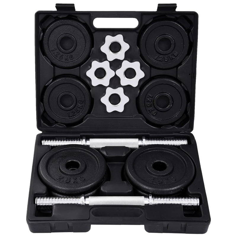 15 Piece Dumbbell set 20 kg Cast Iron