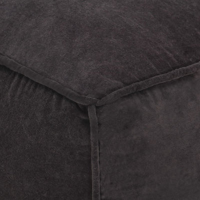 Pouffe Cotton Velvet 40x40x40 cm Anthracite